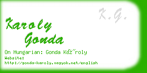 karoly gonda business card